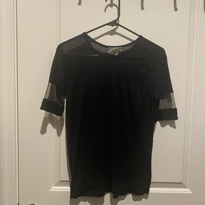 LA Hearts mesh detail top